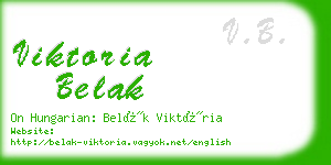 viktoria belak business card